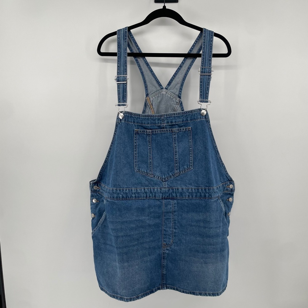 H&M Blue Denim Pinafore Mini Dress